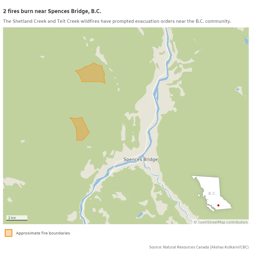 CBC - Fires near Spences Bridge