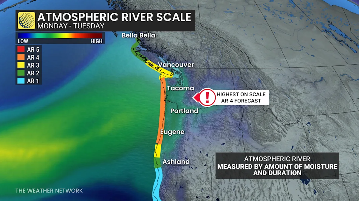 Atmospheric river has B.C. coast bracing for 80+ mm rains - The Weather ...
