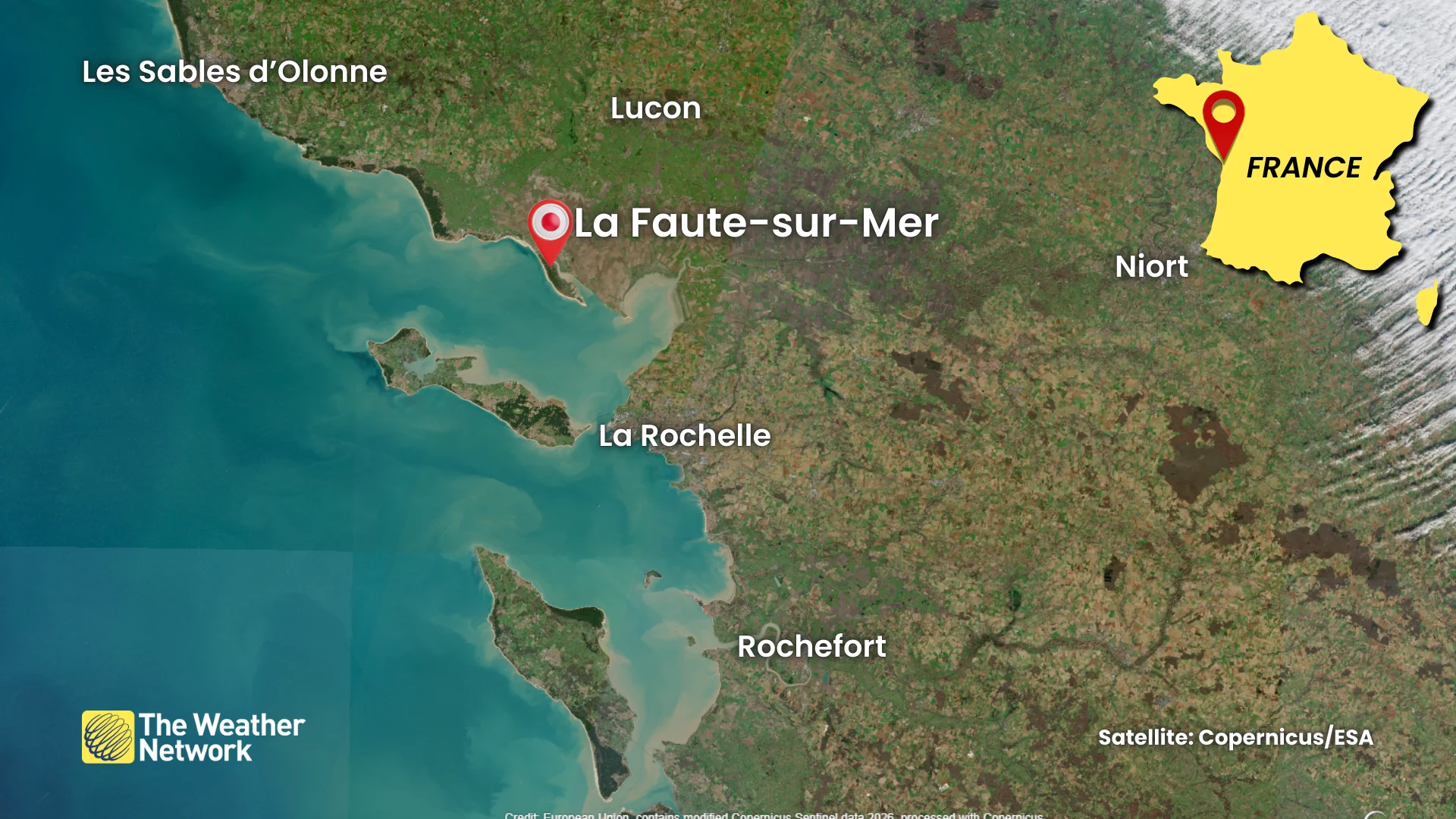 France West Coast Map