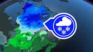 La neige résiste à la douceur : jusqu’à 10 cm au Québec. Détails ici.