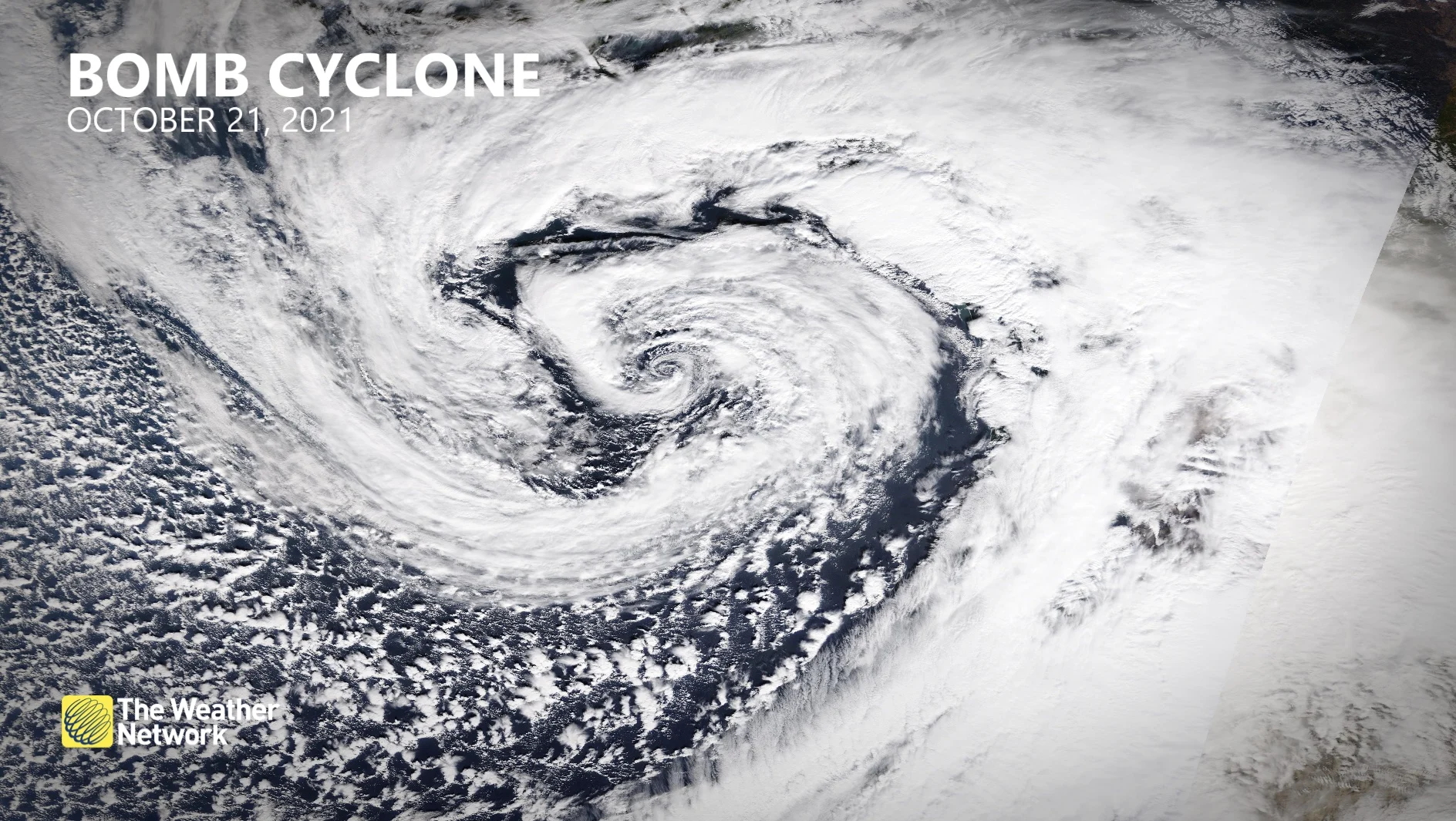 B.C. bomb cyclone satellite imagery from Oct. 21, 2021/RAAMB/CIRA/NOAA