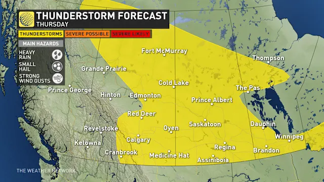 Stationary, stormy pattern on the Prairies means daily severe weather ...