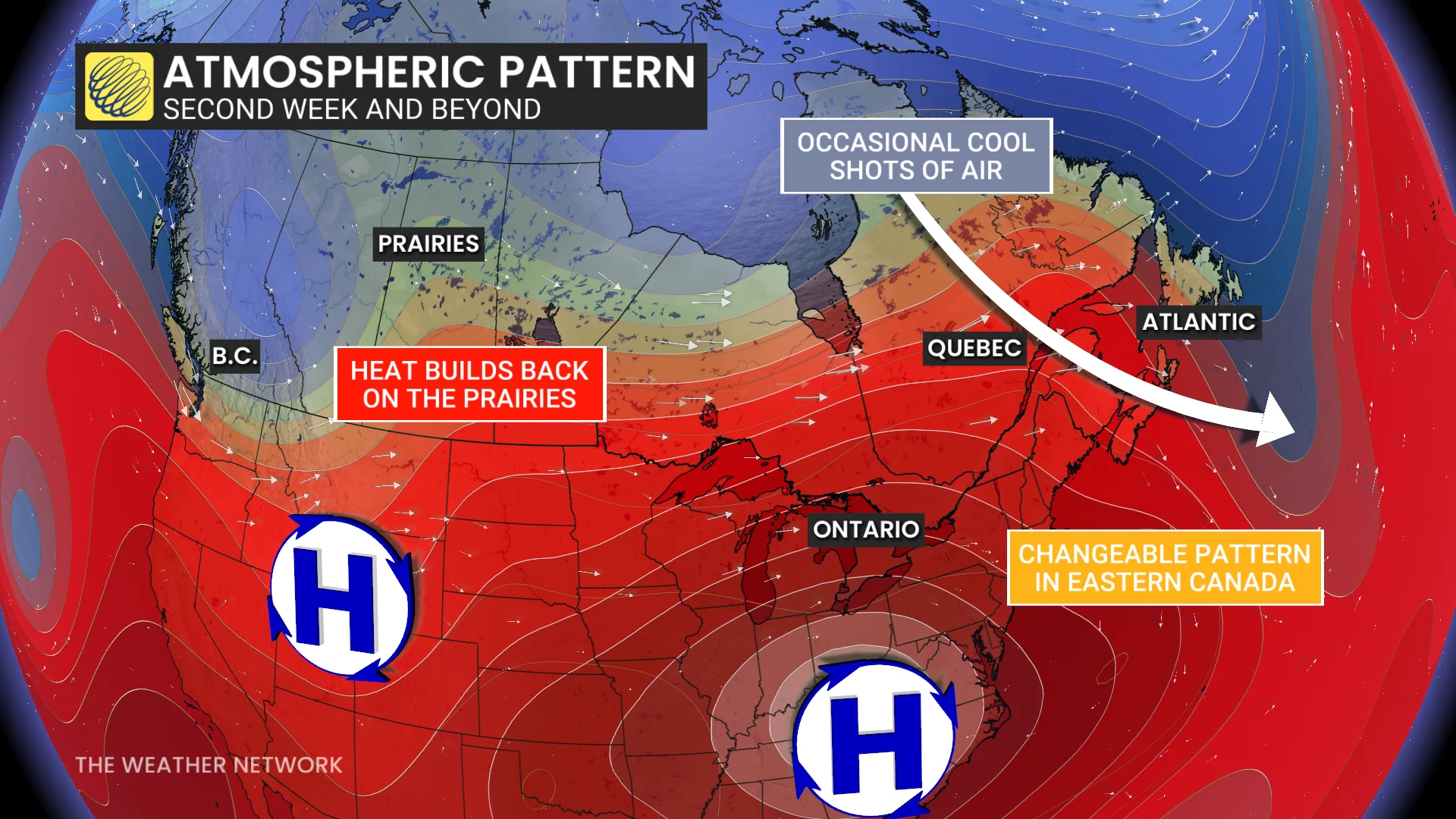 Atmospheric pattern second week of July 2026 and beyond
