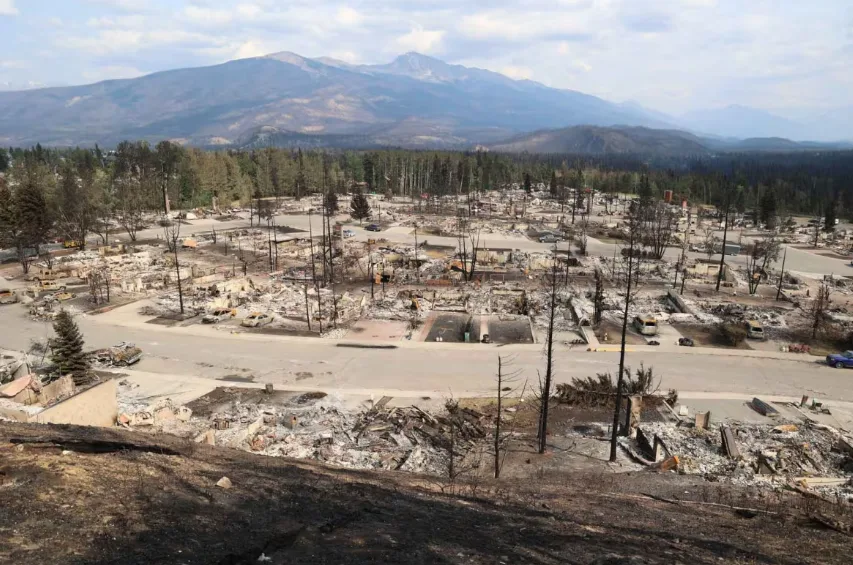 CBC - Jasper wildfire damage - Parks Canada