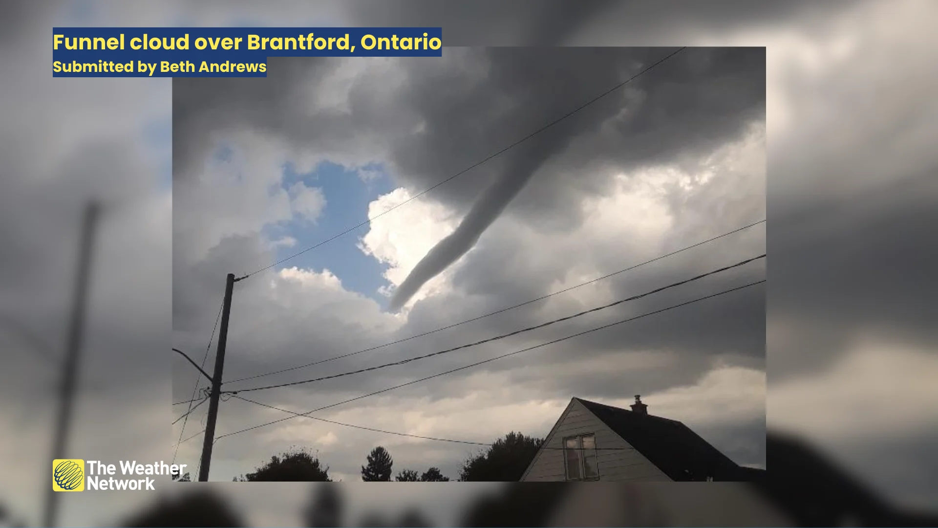 (UGC Beth Andrews) Funnel cloud Brantford Ontario September 21 2024