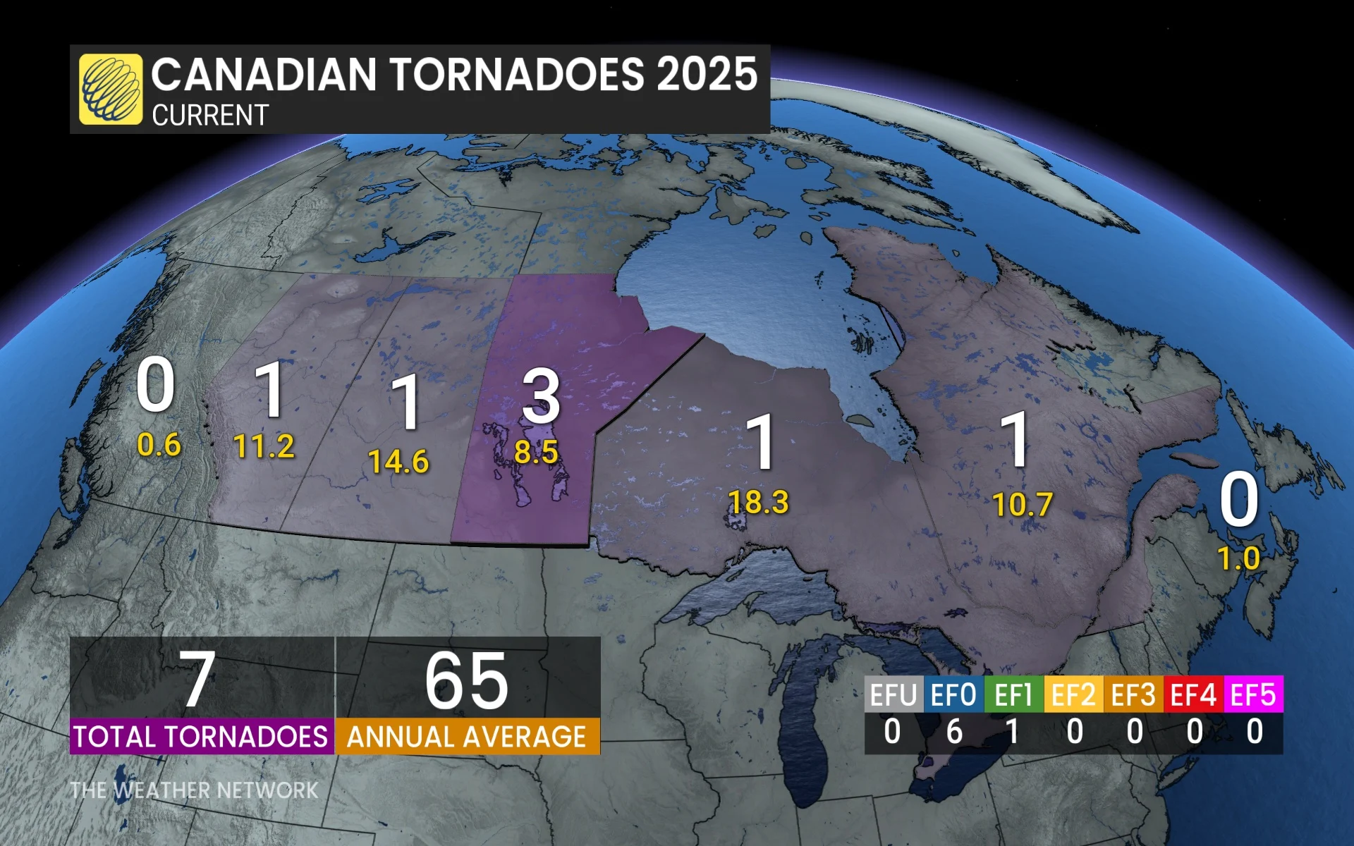 Canadian tornadoes 2025 (as of May 21)
