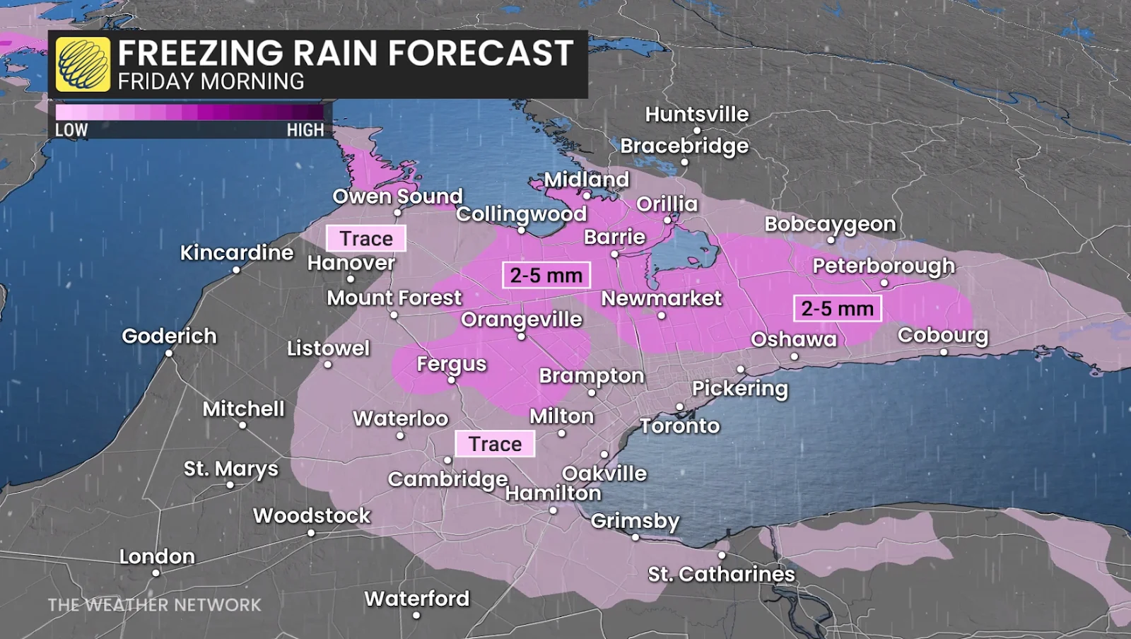 Ontario freezing rain forecast