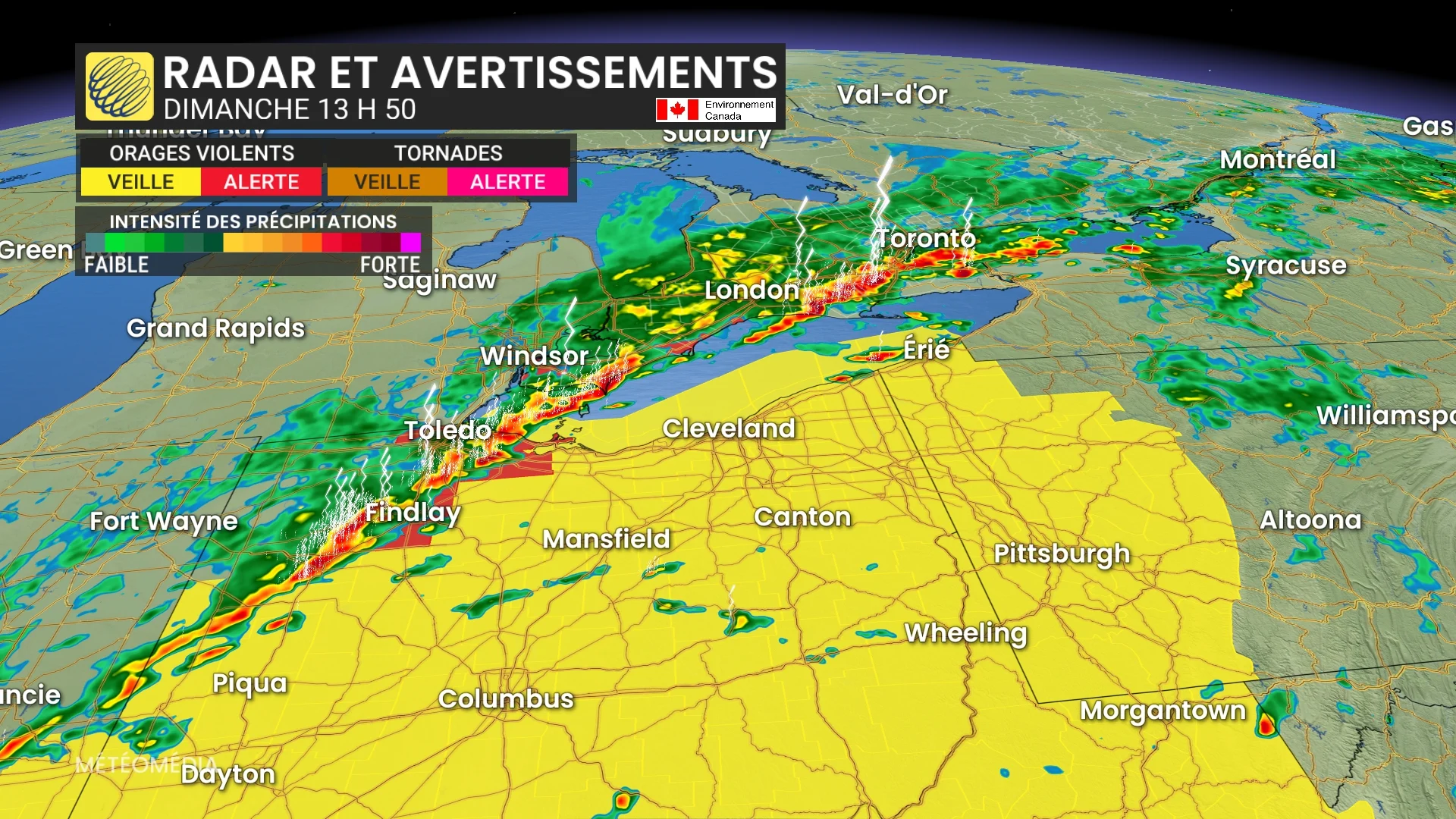 Orages et fortes pluies samedi