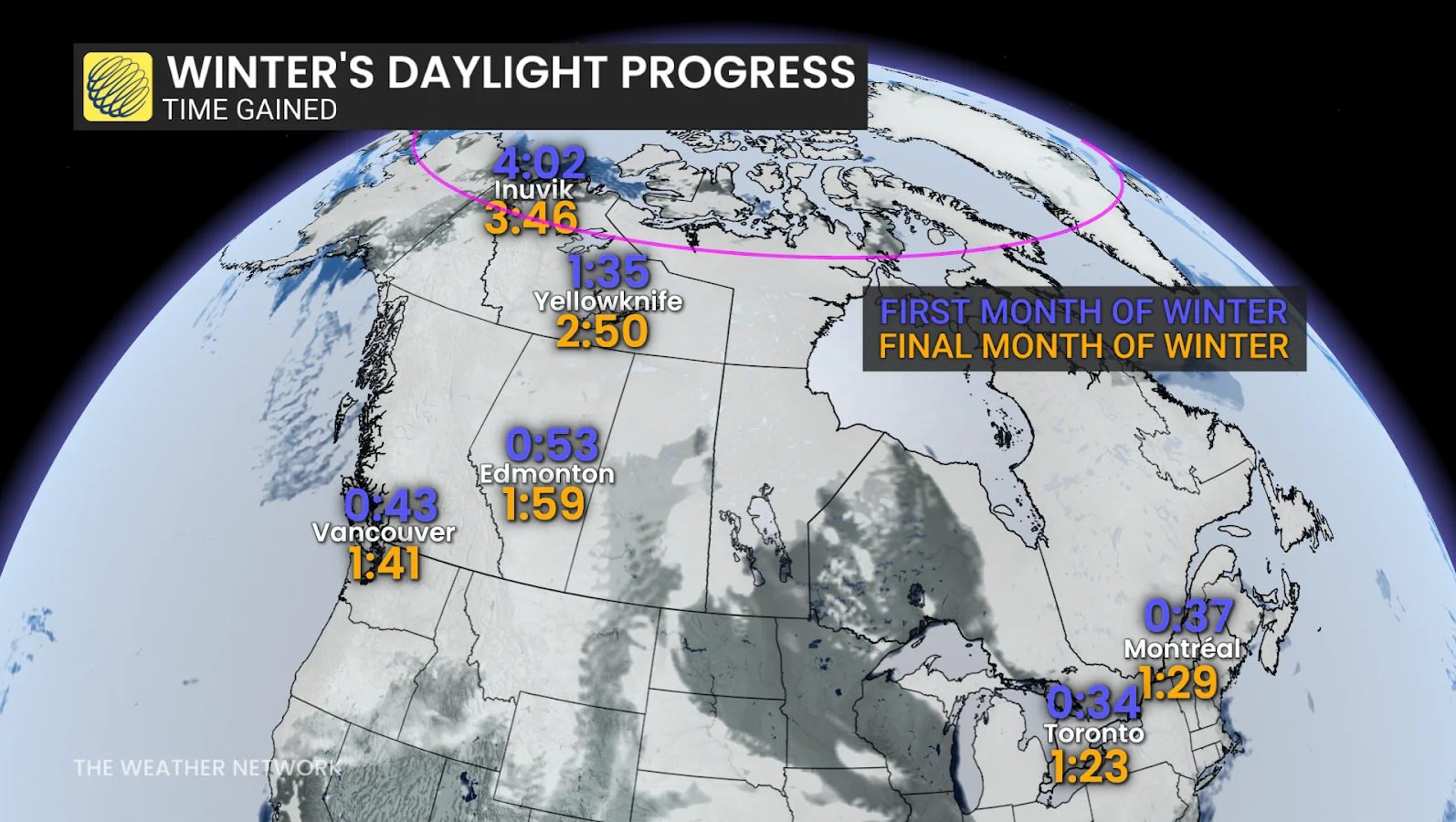 2025, Winter Solstice, Cold, Daylight, December 21, 2025. (The Weather Network/Kevin MacKay)