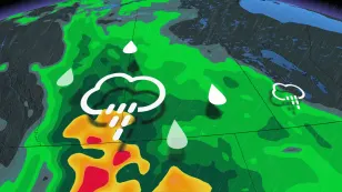 Nearly a month's worth of rain washes over parts of the Prairies this week