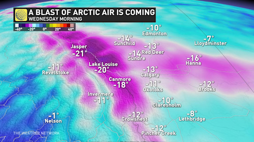 Arctic front drops up to 20 cm of snow in Alberta, plummeting ...