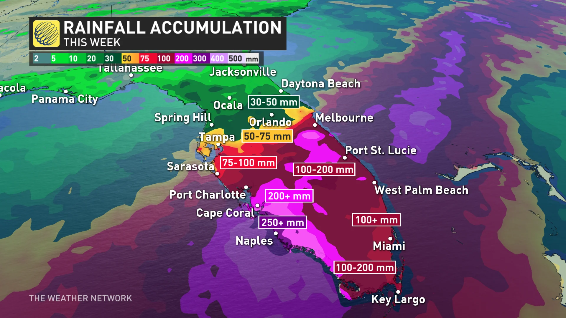 Baron - Florida rain totals - June 10