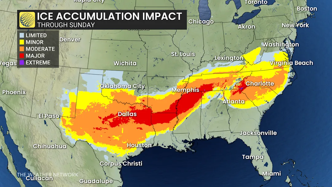 ‘Destructive’ ice storm, snowfall threatens millions in U.S. - The ...