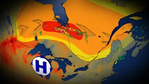 'Ring of fire' thunderstorms threaten damaging winds and an isolated tornado