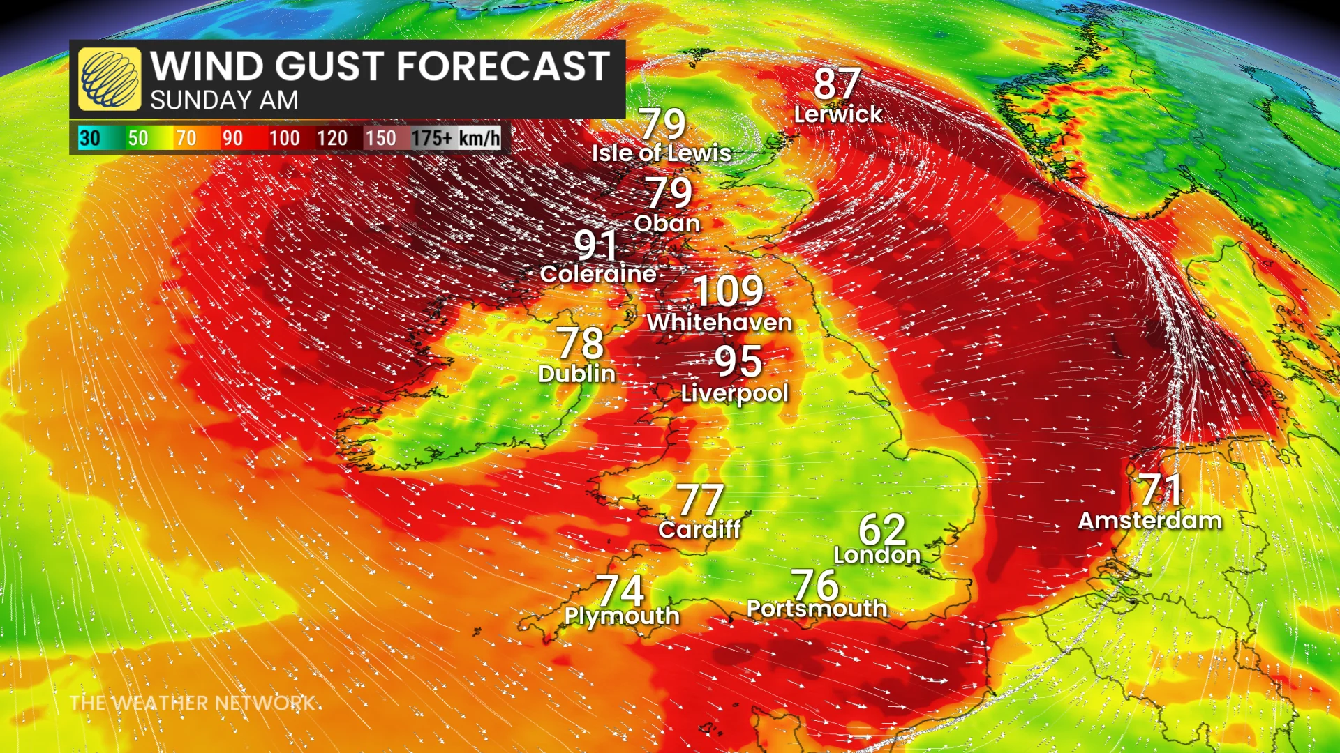 Storm Boelo Winds Sunday Morning Europe