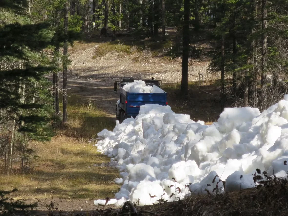 canmore-nordic-centre-snow-pile/Canmore Nordic Centre via CBC News