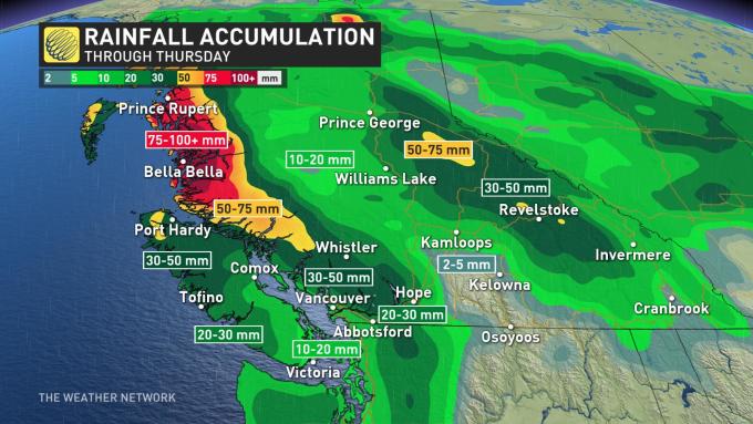 The Weather Network B C New Round Of Storms Thursday