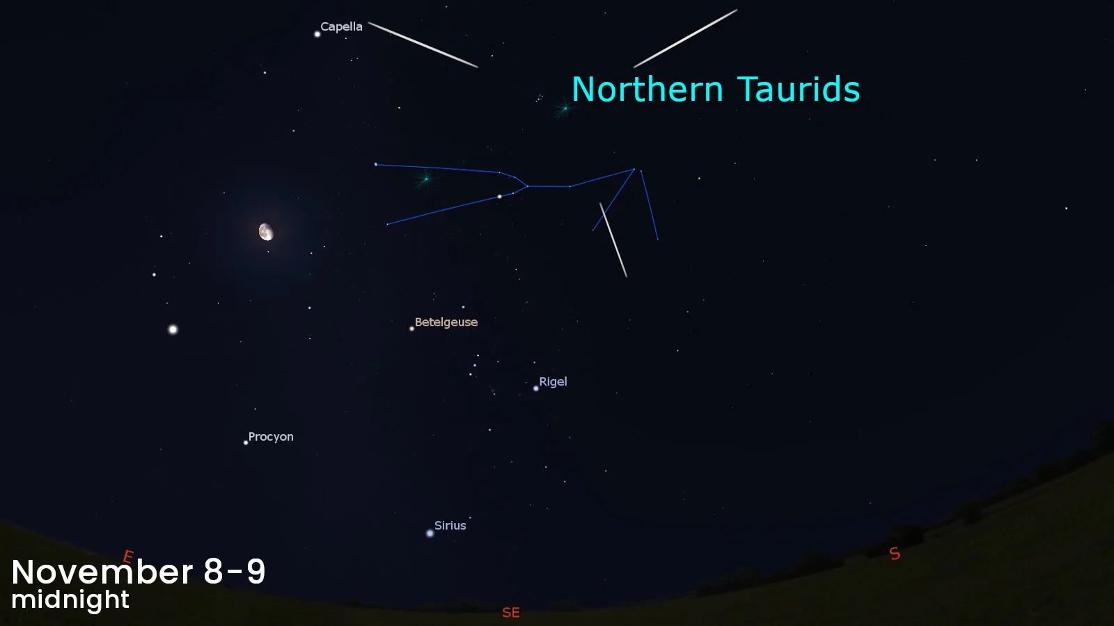 Northern Taurids - Nov 9 midnight - 2025