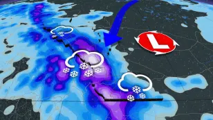 Up to 40 cm of late-April snow, travel hazards bear down on Alberta