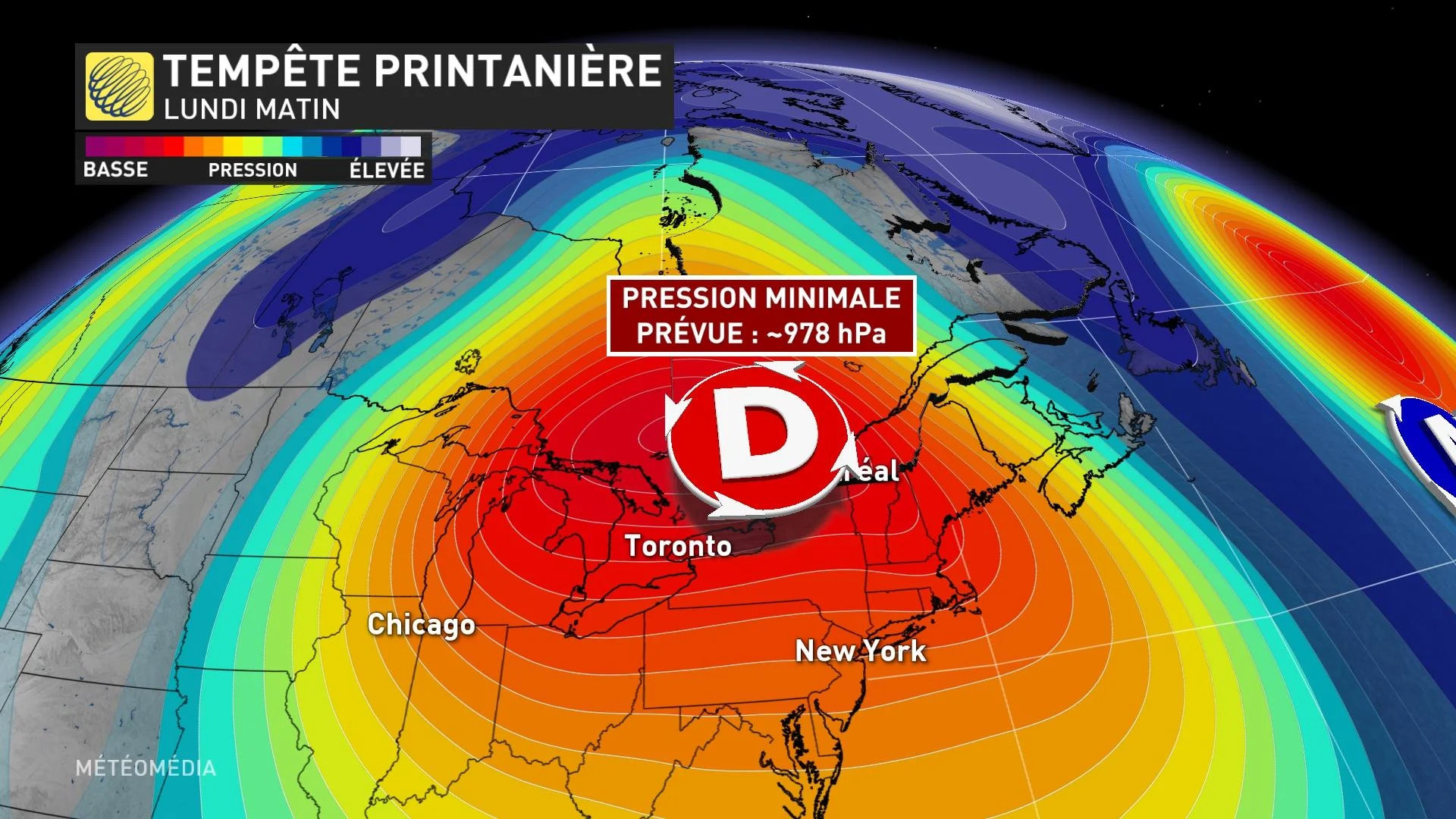Tempête printanière lundi matin