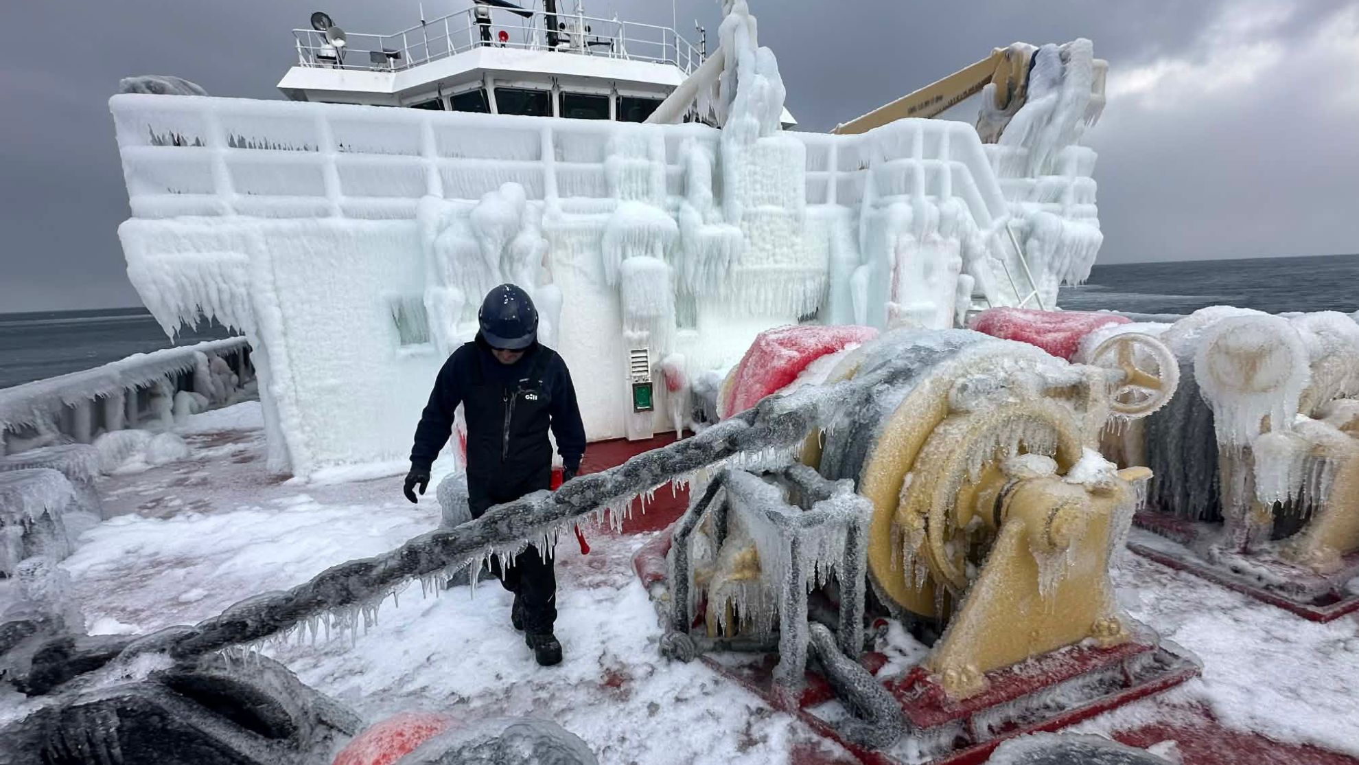 PHOTOS: Frigid temperatures cause thick ice coating on Canada Coast Guard ship