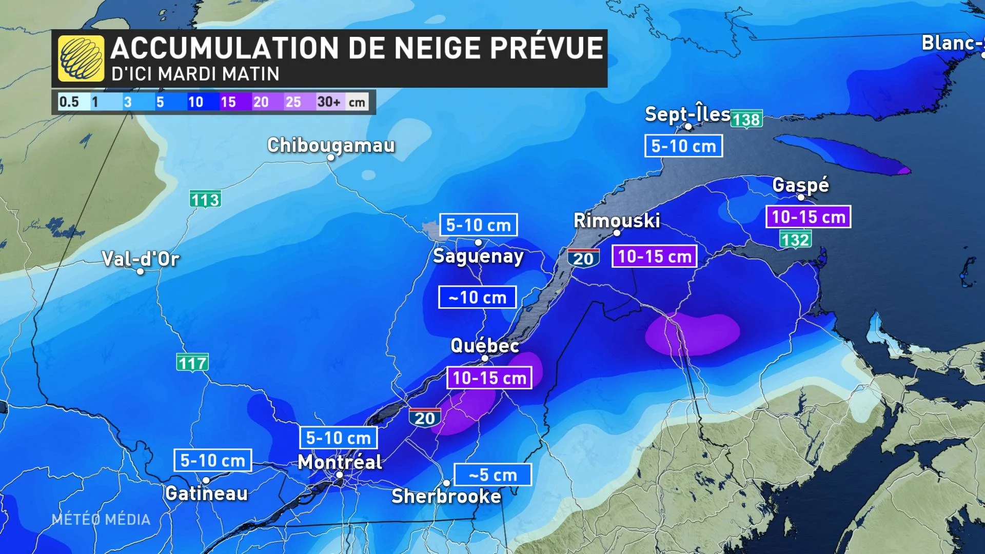 Bordée Une Bonne Dose De Neige Pour Ces Secteurs Météomédia