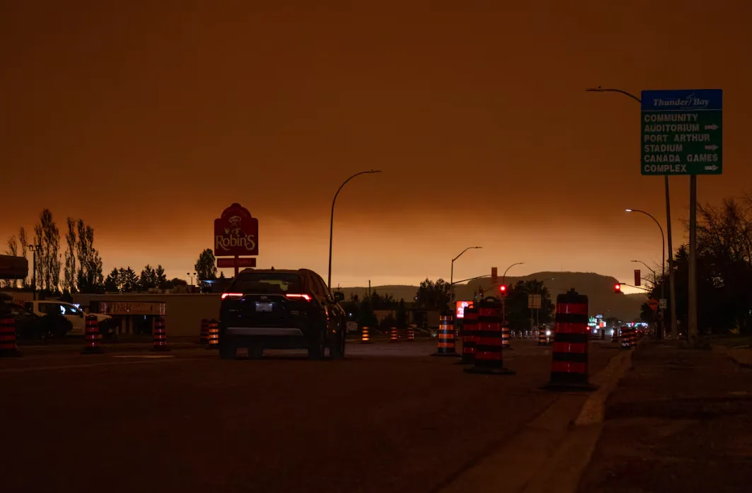 CBC - Orange smoky skies seen in Thunder Bay - July 13 - Sarah Law