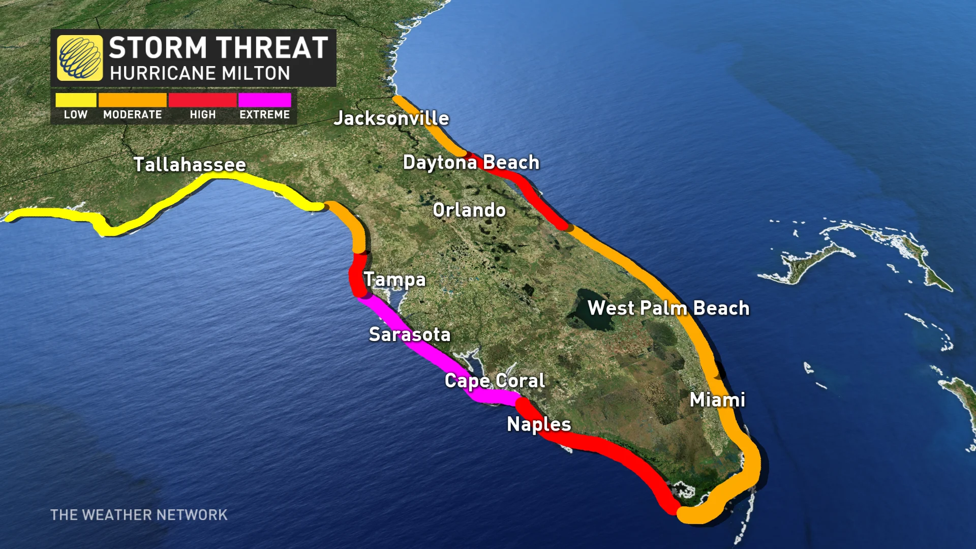 Milton storm surge threat for Florida