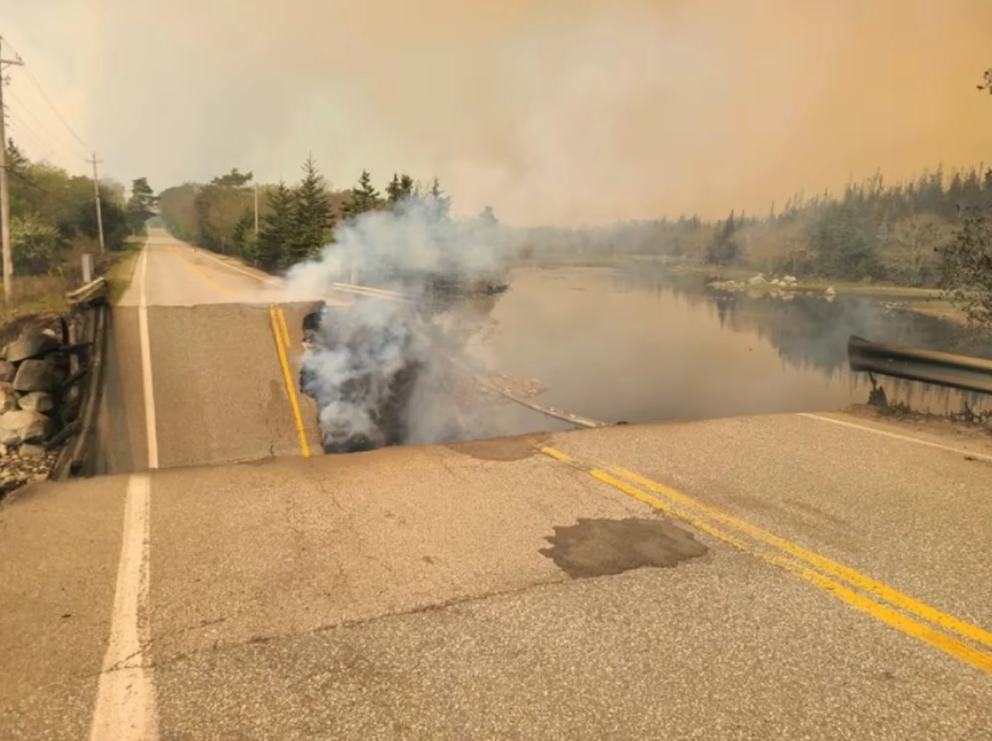 CBC - Collapsed road NS - Nova Scotia RCMP