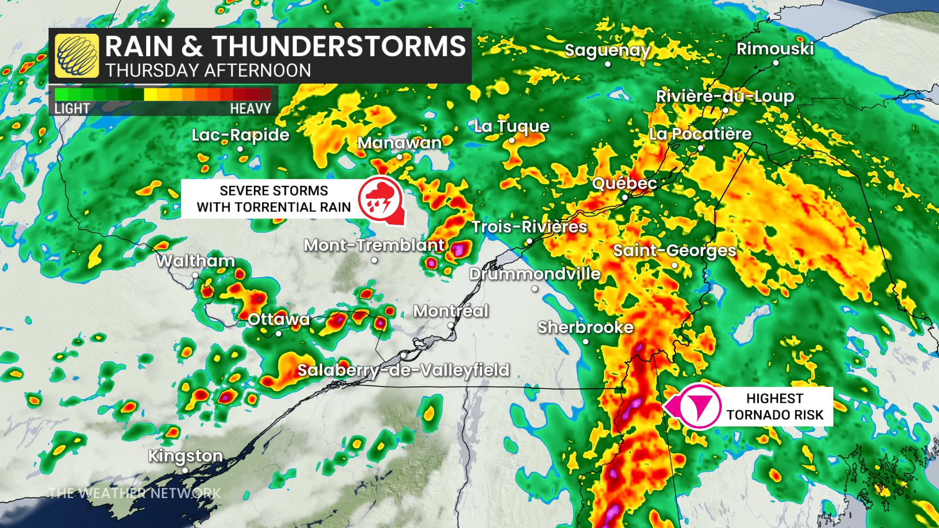 Severe storms shift into eastern Ontario, Quebec, risk of heavy rain ...