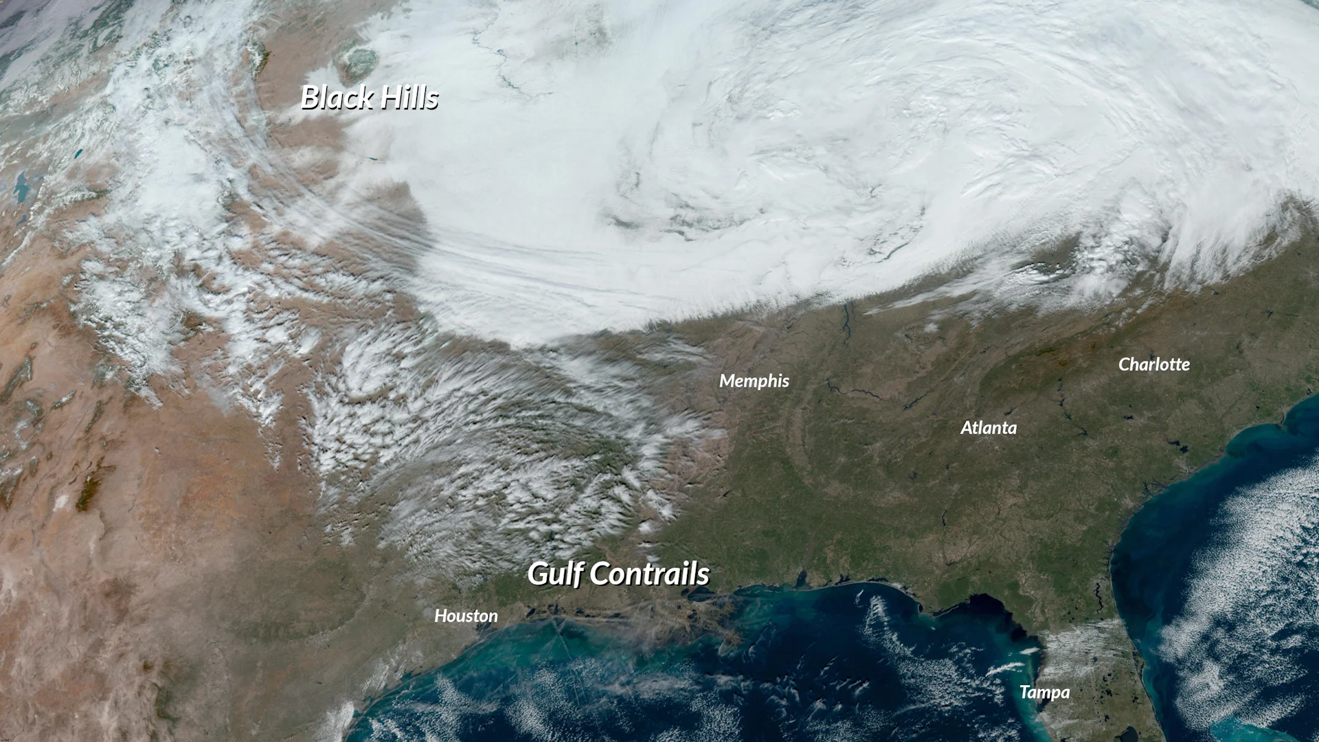 (NOAA) Satellite image of the U.S. December 31, 2023