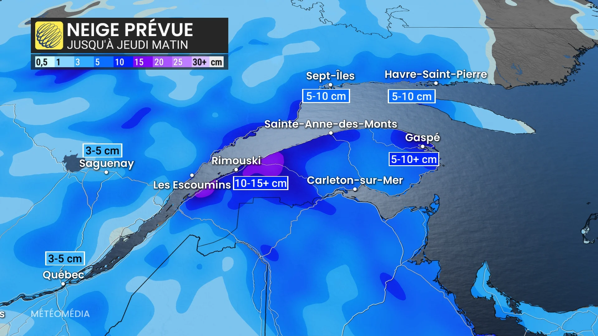 Bordée de neige au Québec : jusqu’à 15 cm prévus dans ces secteurs