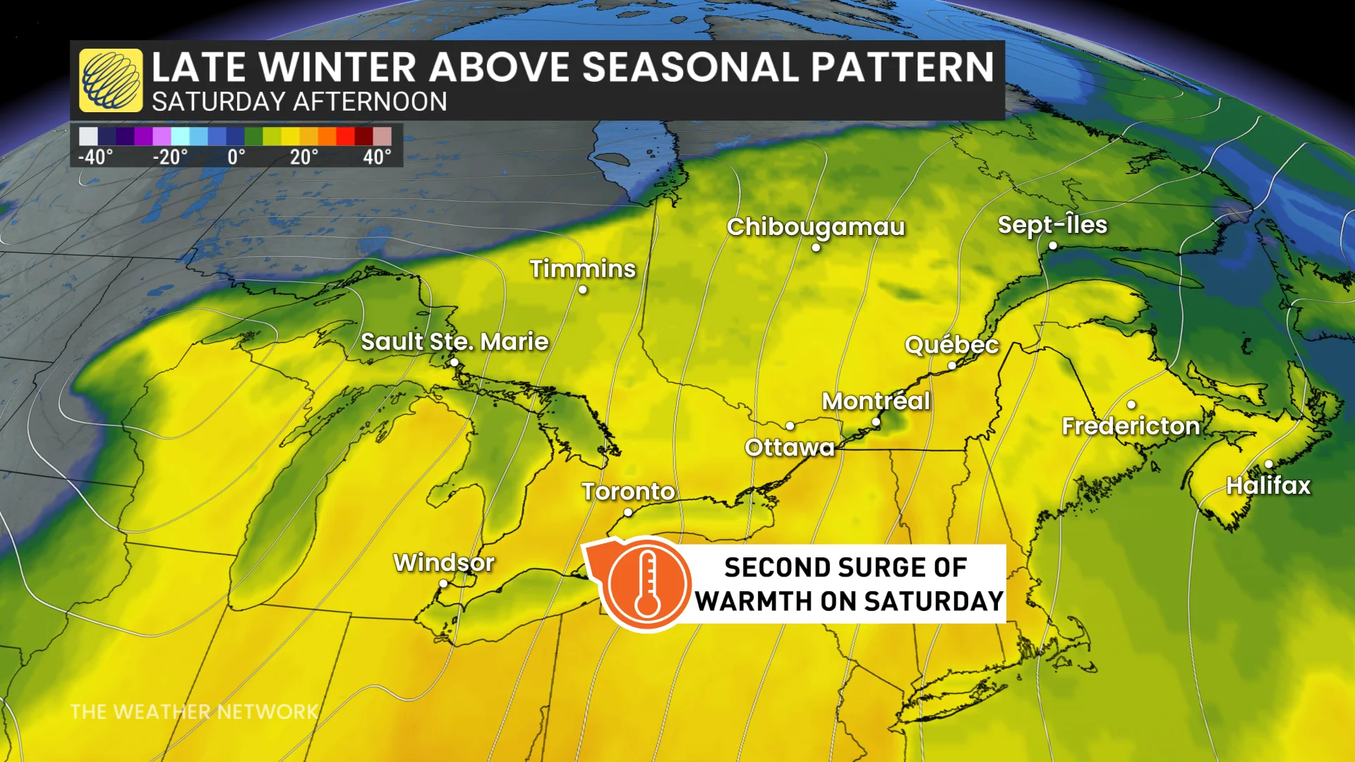 Baron - Ontario surge of warmth Saturday - Mar10