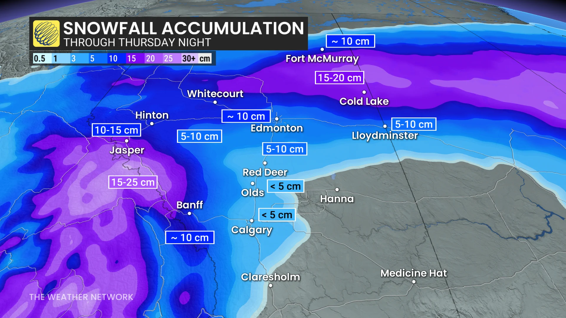 Baron - Alberta snow totals - Mar13