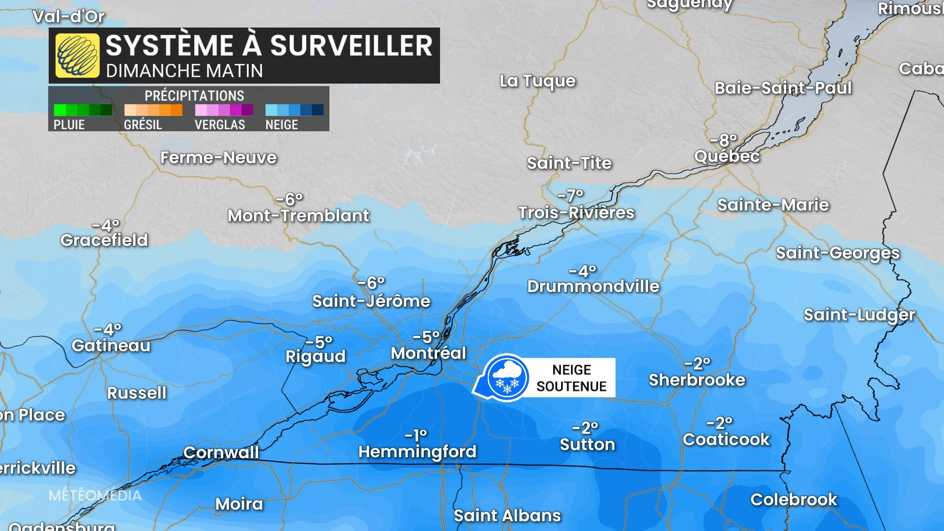 Jusqu'à 15 cm : il ne faudra pas sous-estimer la prochaine neige au Québec