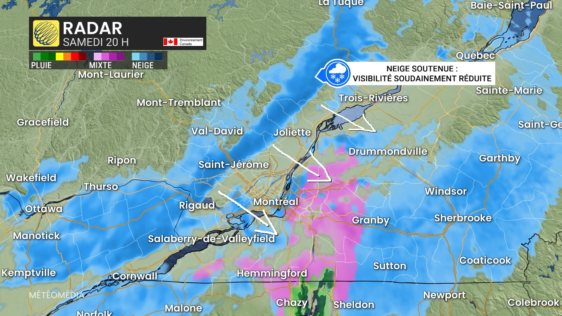 Danger sournois : la neige forte pourrait surprendre samedi soir