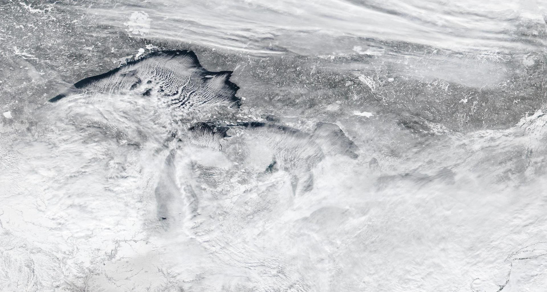 Great Lakes ice cover, January 2024/NASA/EOSDIS Worldview