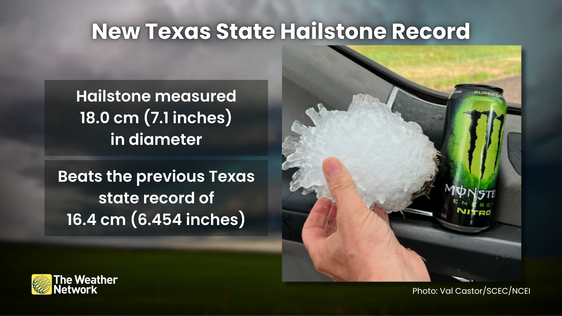 Huge ‘pineapple’ size 18 cm hailstone shatters Texas state record - The ...