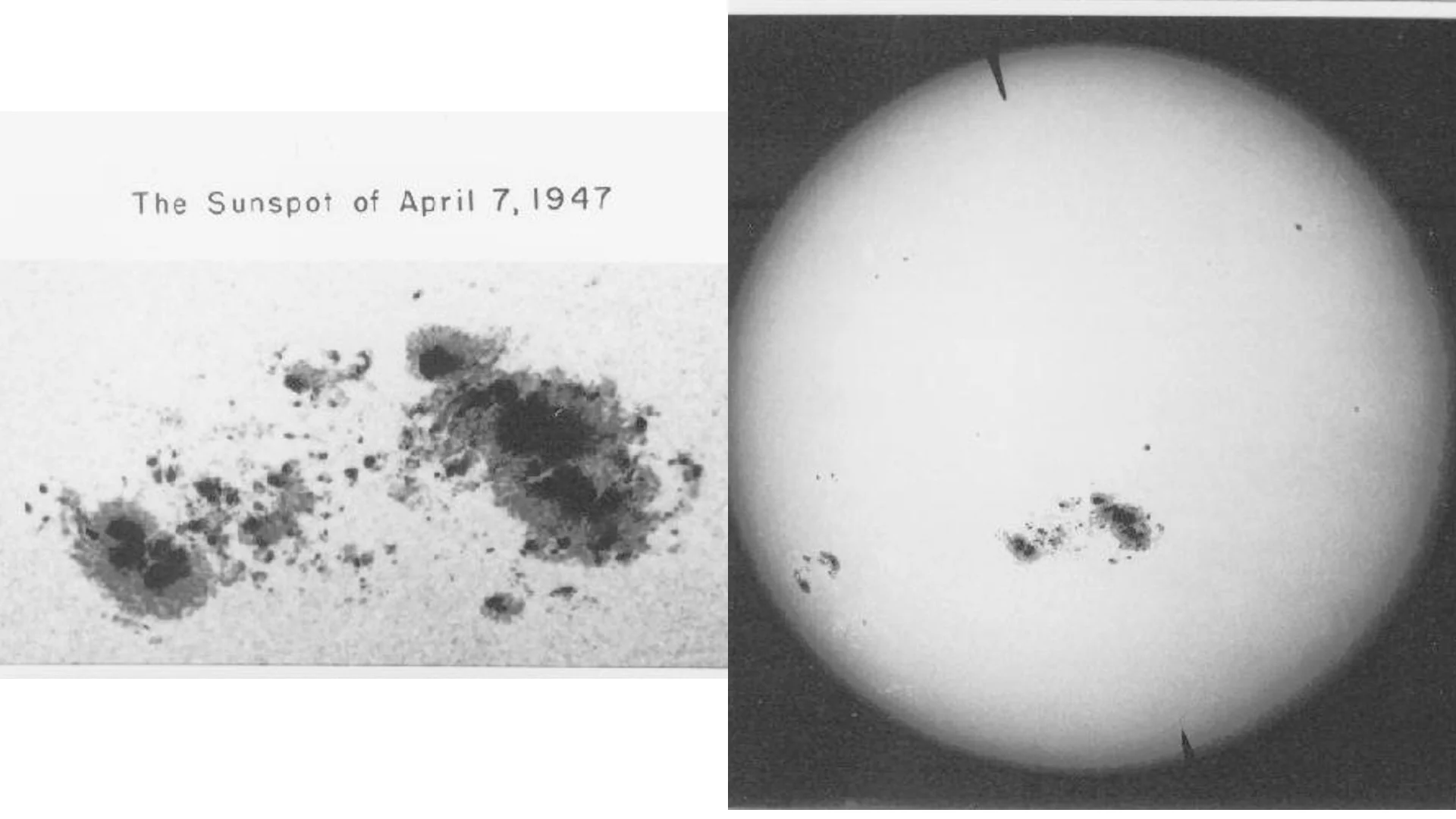 Apr 7 1947 - Largest Sunspot Ever Recorded - Carnegie Science