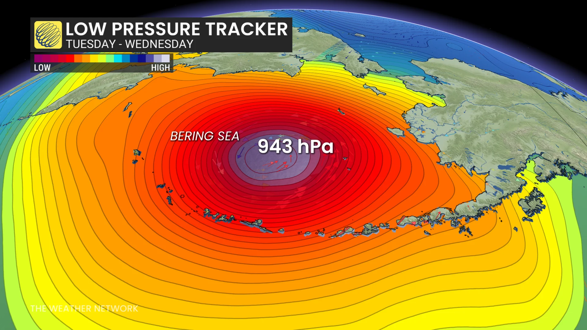 Low-pressure tracker Tuesday to Wednesday