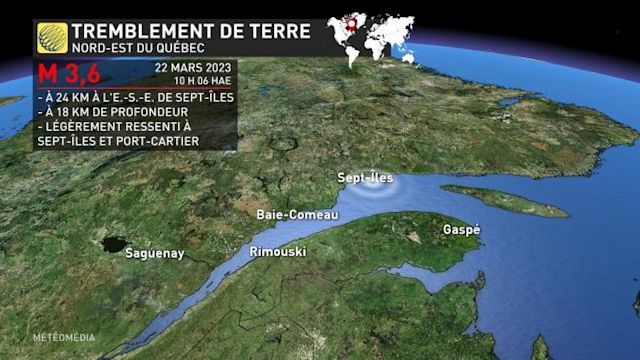 Tremblement de terre enregistré au Québec MétéoMédia