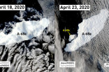 New satellite images reveal Iceberg A-68's days are numbered