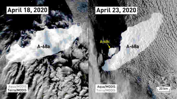 Iceberg-A-68-Before-After-NASA