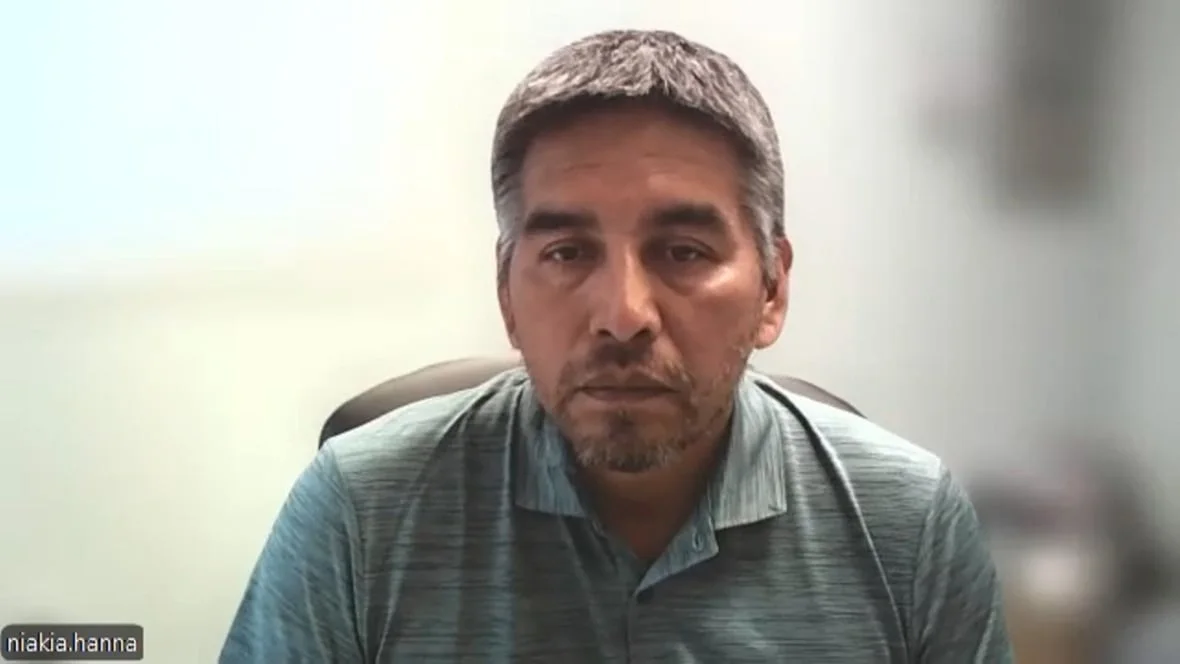 Chief Niakia Hanna with the Lytton First Nation is seen on July 2, 2025. (CBC)