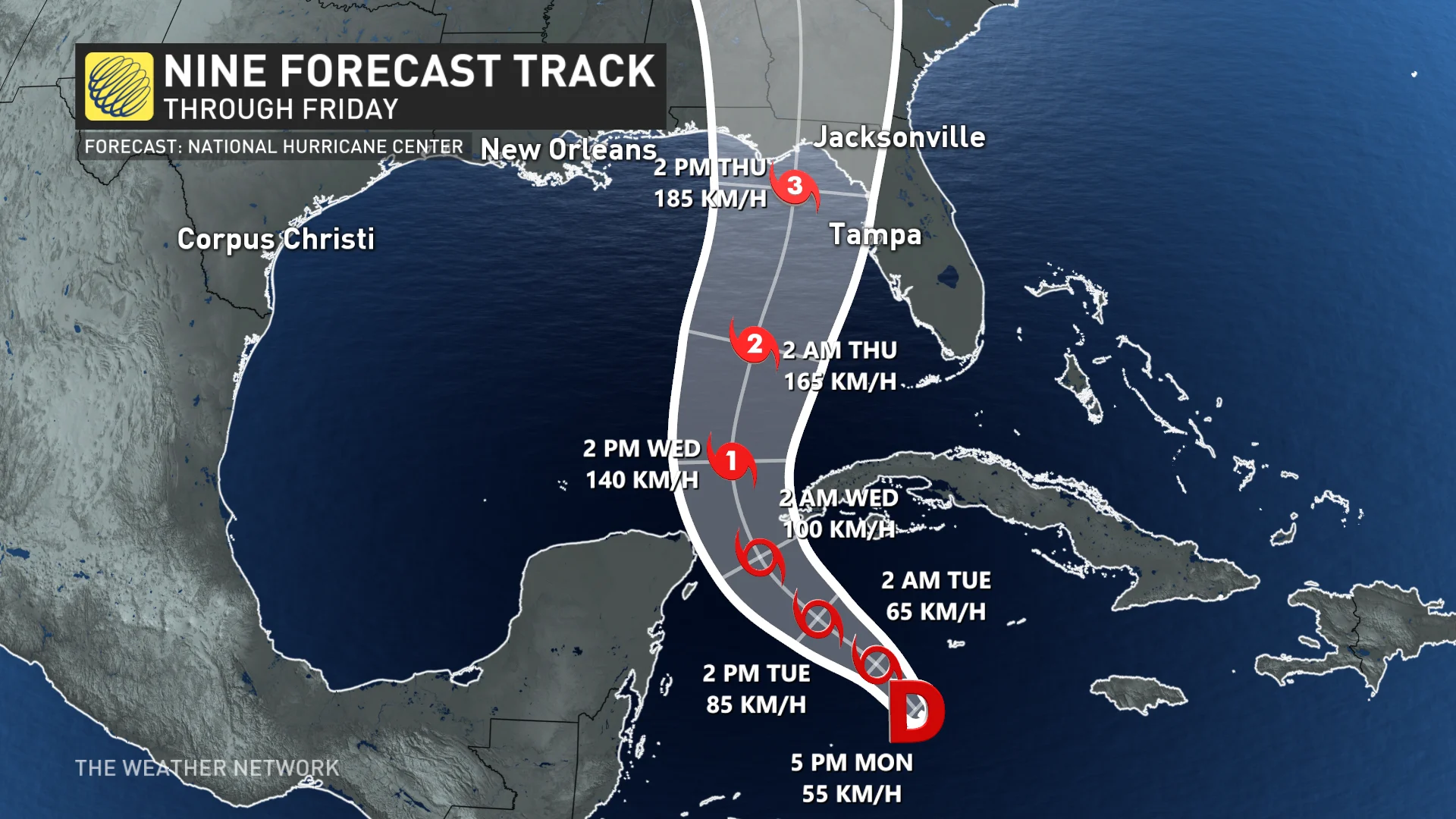 Baron - Nine/Helene forecast track - Sept23