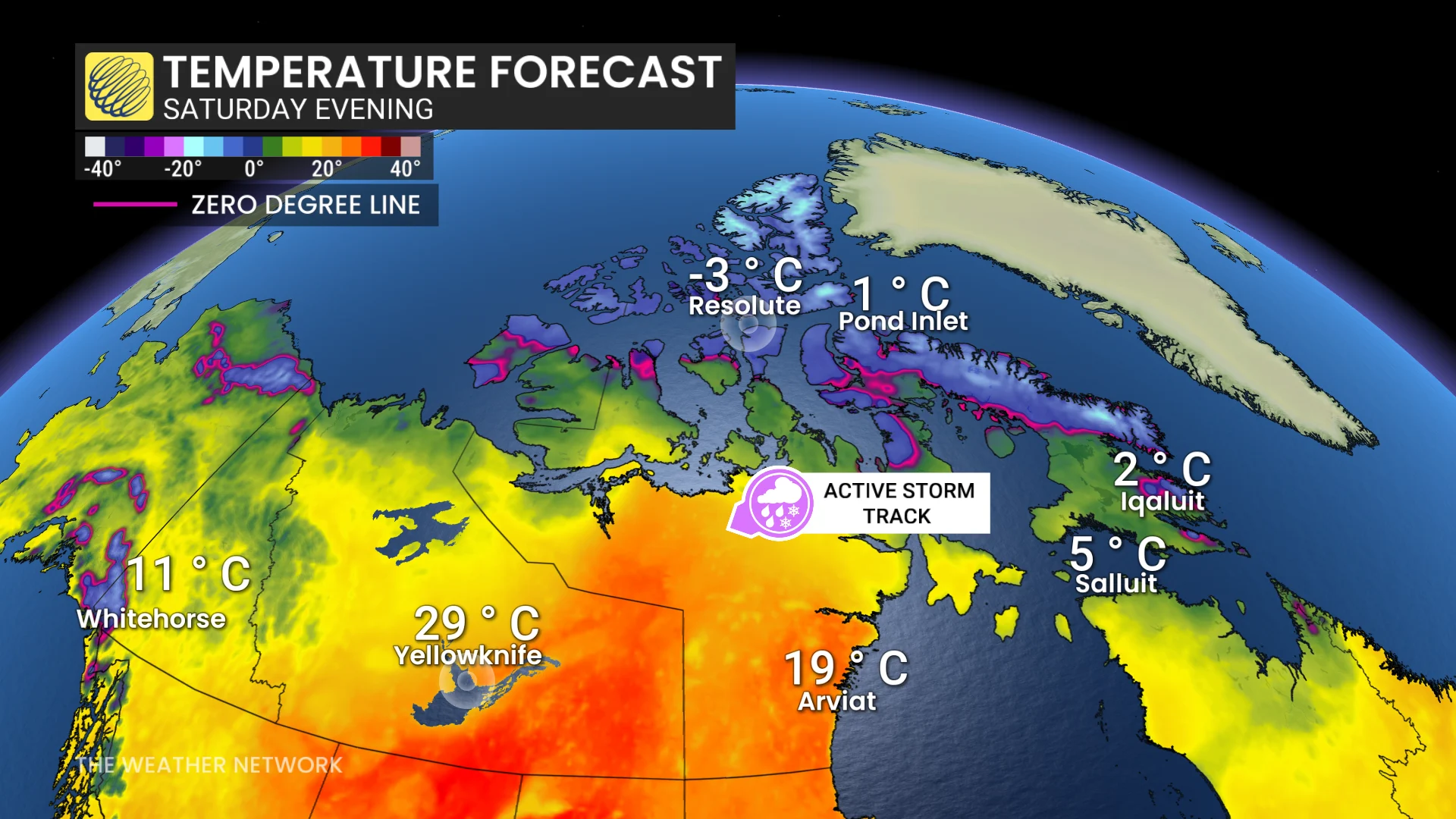 Saturday Northern Canada Forecast