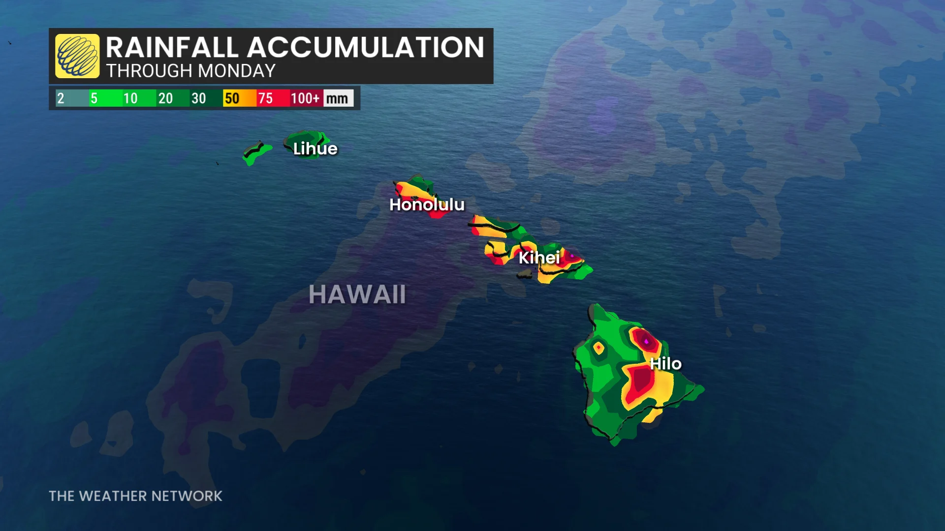 Hawaii Rain Forecast March 2026