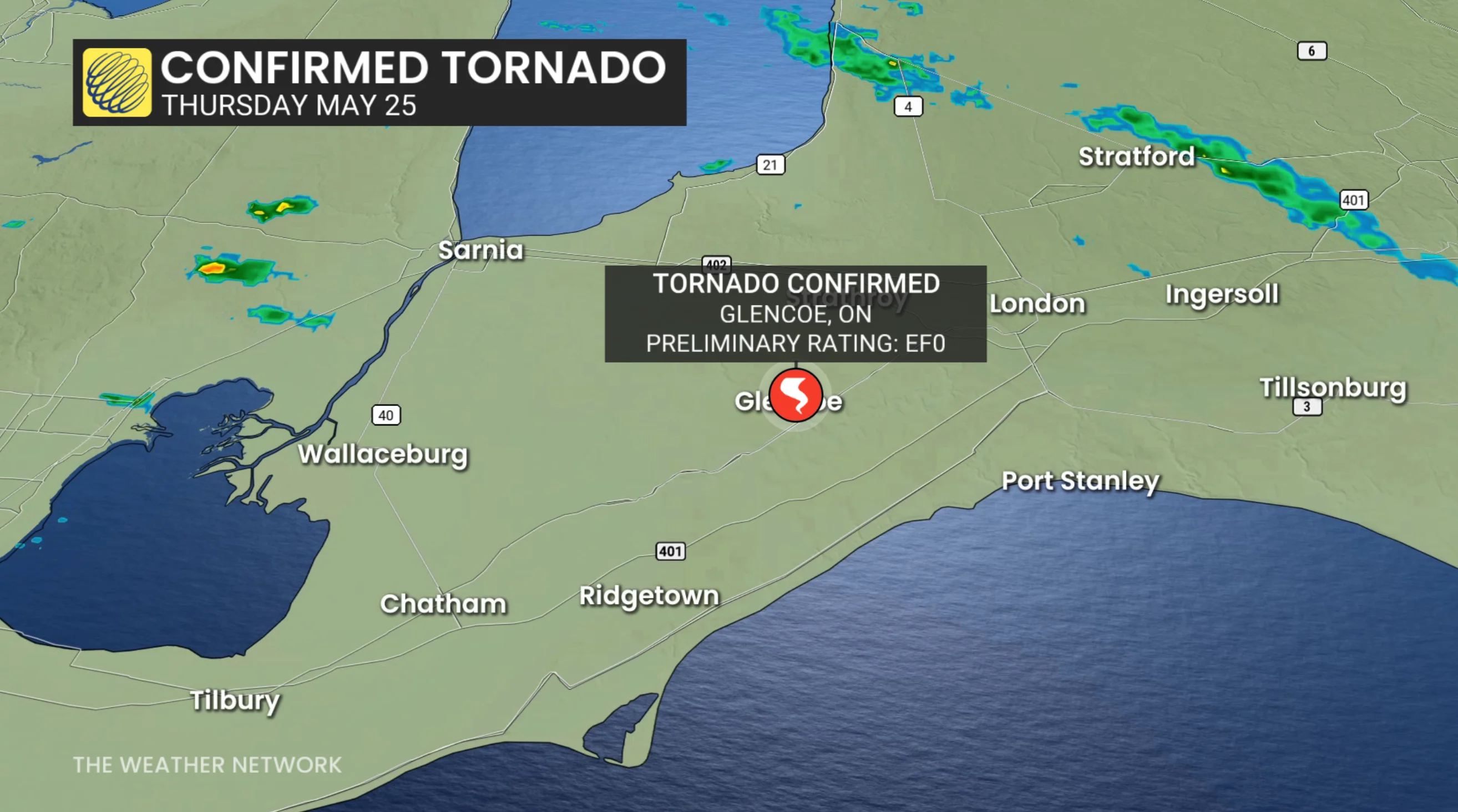 June 25, 2026 confirmed tornado southwestern Ontario EF-1