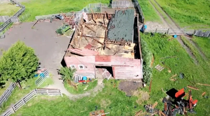 Tornado in Nanton, Alberta, upgraded to EF-1 after damage survey