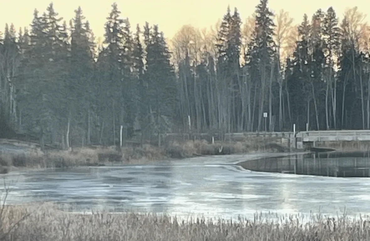 (CBC) Ice on Sucker River in Saskatchewan